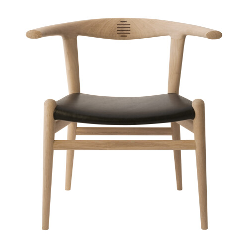 PP518 Bull Chair med lädersits